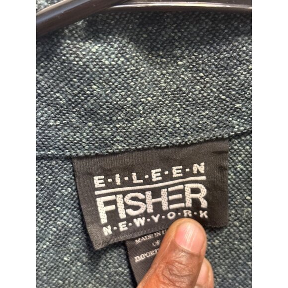 Eileen Fisher Womens Blazer Size 2 Gray Rayon Silk Wool Blend - Picture 4 of 10